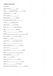 English Worksheet: Dialogue: 