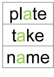 English Worksheet: Cards to teach how to read.  More coming soon!