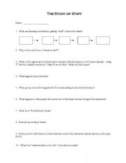 English worksheet: Story of Stuff