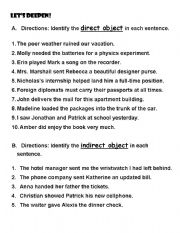English worksheet: Objective Cases