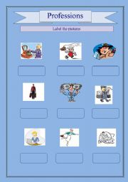 English Worksheet: Professions