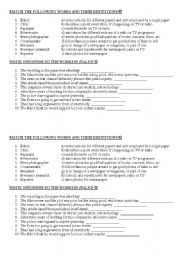 English Worksheet: Media