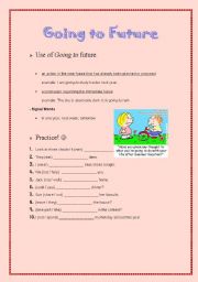 English worksheet: Use of Going to