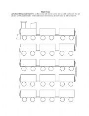 English Worksheet: Word Train