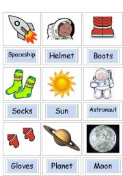 English Worksheet: SPACE CLOTHES