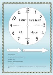 English Worksheet: Make a Clock