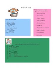 English worksheet: English test