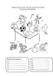 English Worksheet: WHAT HAVE YOU GOT IN YOUR TOY BOX?