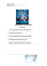 English worksheet: Movie The Last Mimzy