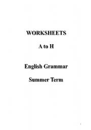 English Worksheet: English Grammar