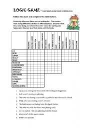 English Worksheet: LOGIC GAME