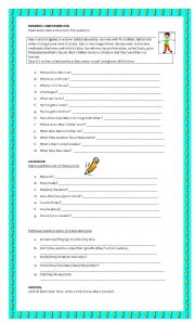 English Worksheet: Questions and word order 3rd form