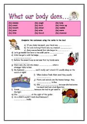 English Worksheet: What our body does