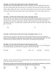 English worksheet: choose right sounds
