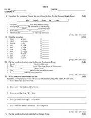 English worksheet: TEST