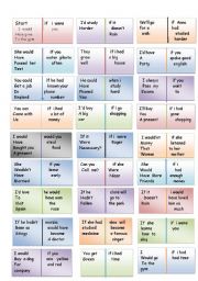 English Worksheet:      conditional dominoes