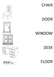 English worksheet: furniture