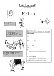 English worksheet: introduce yourself