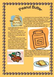 English Worksheet: Peanut Butter