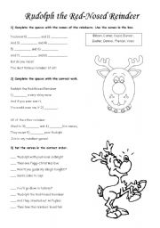 English Worksheet: Rudolph