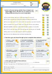 English Worksheet: Net Friends  -  Listening Test