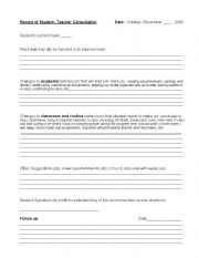 English Worksheet: student teacher