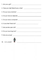 English worksheet: Is Am Are Do Does 