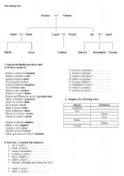 English worksheet: FAMILY TREE