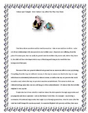 English Worksheet: Culture