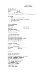 English Worksheet: the promise (tracy chapman)