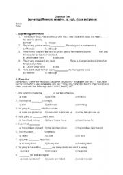 English Worksheet: grammar test for intermediate class