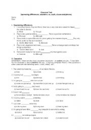 English Worksheet: grammar test for intermediate class
