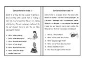 English Worksheet: Comprehension Set 6