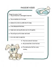 English Worksheet: passive voice