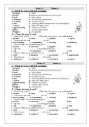 English Worksheet: Vocabulary  Revision