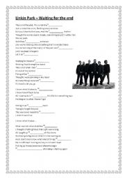 English worksheet: Linking Park - Waiting for the end