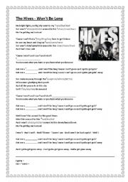 English worksheet: The Hives - Wont be long