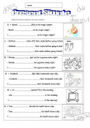 English Worksheet: Present Simple