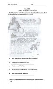 English Worksheet: Exam: Present Perfect and Simple Past