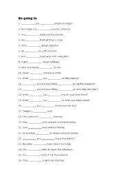 English Worksheet: Be going to