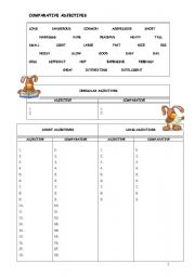 English worksheet: Comparative Adjectives