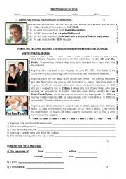 English Worksheet: Brad Pitt test