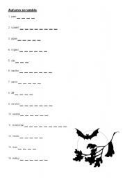 English Worksheet: Autumn Scramble