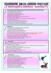 English Worksheet: Grammar wirh Harry Potter : interrogative sentences - exercises