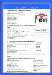 English Worksheet: Internet Love song