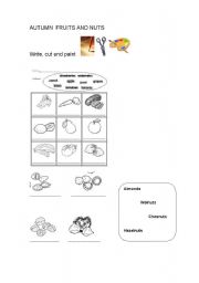 English Worksheet: Autumn fruits and nuts