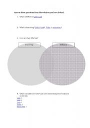 English worksheet: Dissolving and Diffusion; Atoms, Molecules and Compounds: Vocabulary and Comprehension