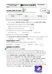 English Worksheet: Mid-term test n�1 for bac pupils
