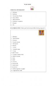 English worksheet: Slambook