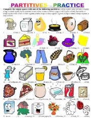 English Worksheet: Partitive practice